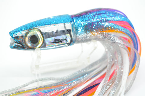 Aloha Lures Chrome-Mirrored Ice Blue Glitter Back Small Super Ninja 7" 3.5oz Skirted #3