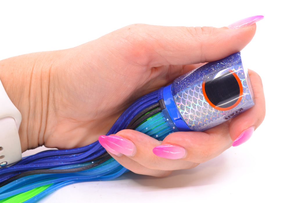 Amaral Lures Silver Pearl Rainbow Scale Blue Back Krait 10" 3.5oz