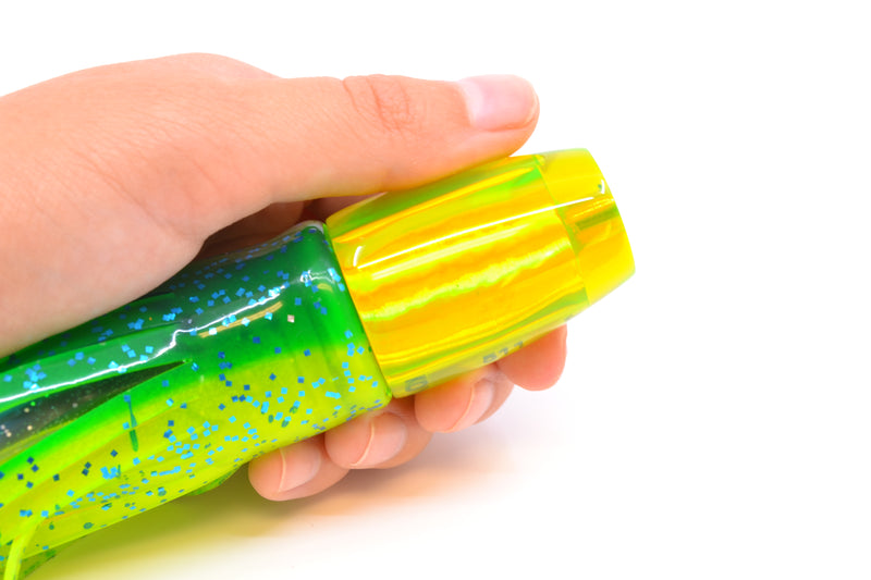 Koya Lures Chartreuse Rainbow JP 511 9" 4oz Skirted Mahi