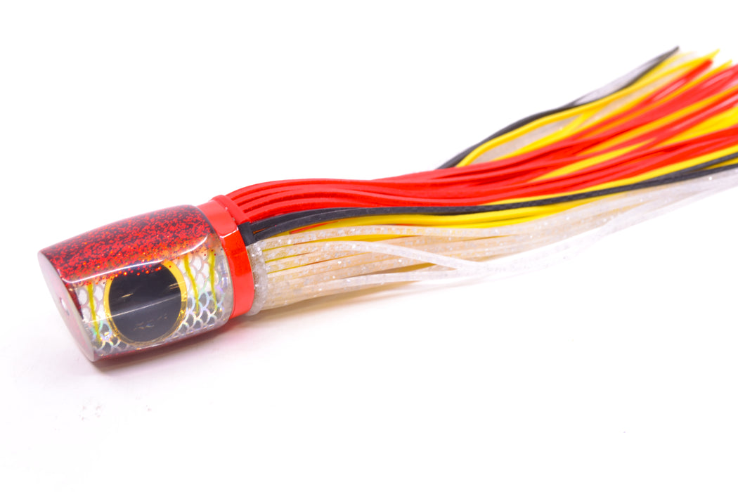 Amaral Lures Silver Pearl Rainbow Scale Yellow Stripes Red Back Krait 10" 3.5oz