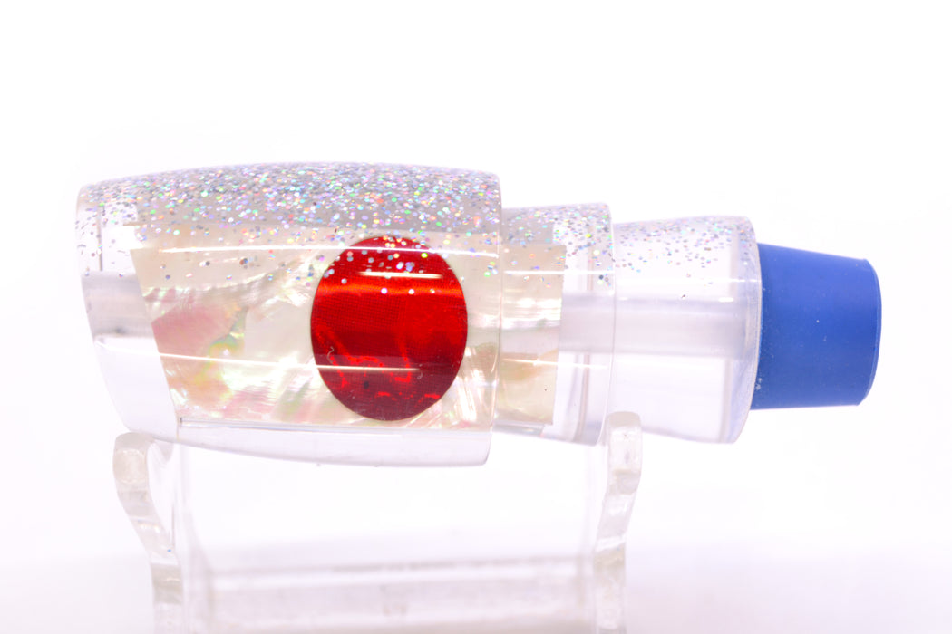 TANTRUM Lures White MOP Silver Back Red Eyes Small Bandit 7" 1.5oz GZE