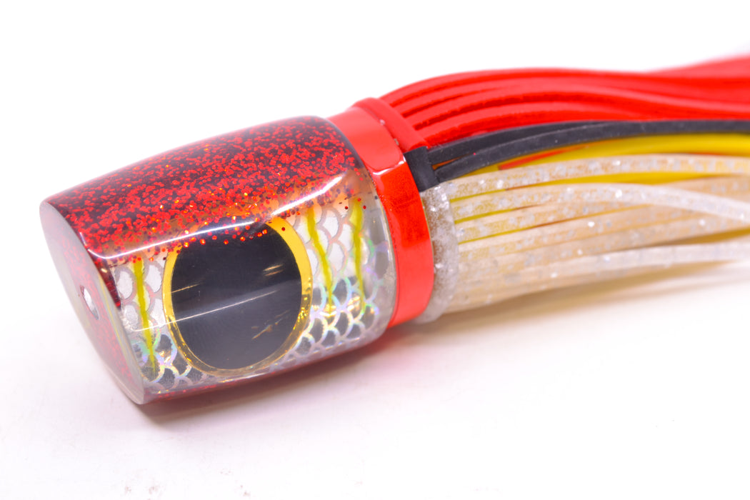 Amaral Lures Silver Pearl Rainbow Scale Yellow Stripes Red Back Krait 10" 3.5oz