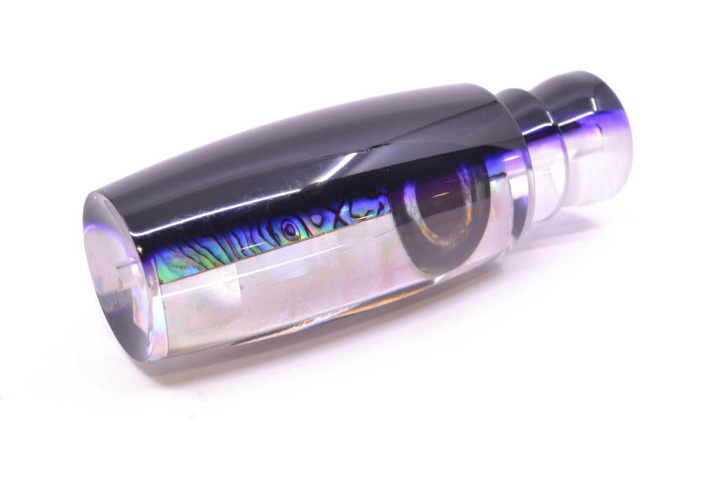 Moyes Lures Skipjack Paua-MOP Black-Purple Back Taxi Eyes Large Shotgun 12" 4.7oz