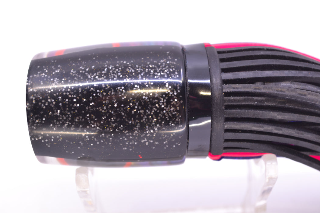 Amaral Lures Purple Marbled Abalone Black Back Krait 10" 3.5oz Black-Pink-Purple