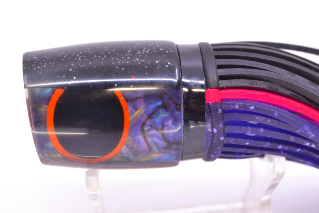 Amaral Lures Purple Marbled Abalone Black Back Krait 10" 3.5oz Black-Pink-Purple