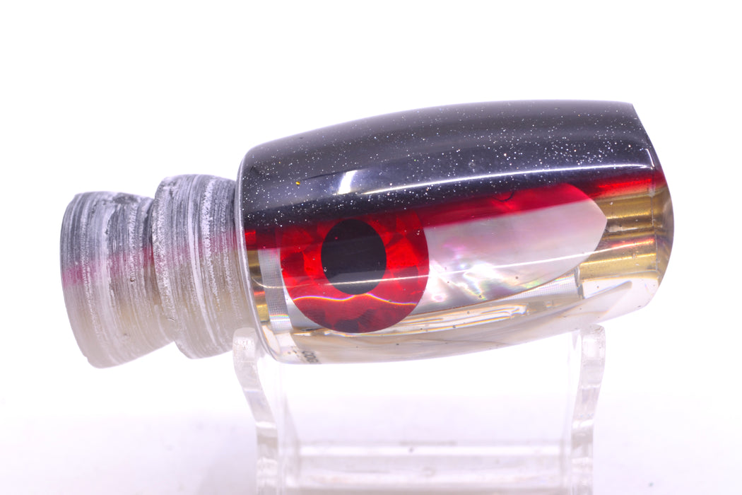 Coggin Lures Real White MOP Black-Red Back Black-Red Eyes Kilauea Tado Scoop 9" 4oz