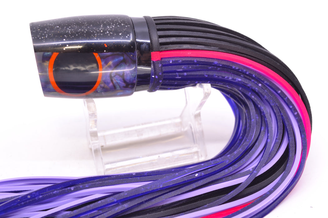 Amaral Lures Purple Marbled Abalone Black Back Krait 10" 3.5oz Black-Pink-Purple