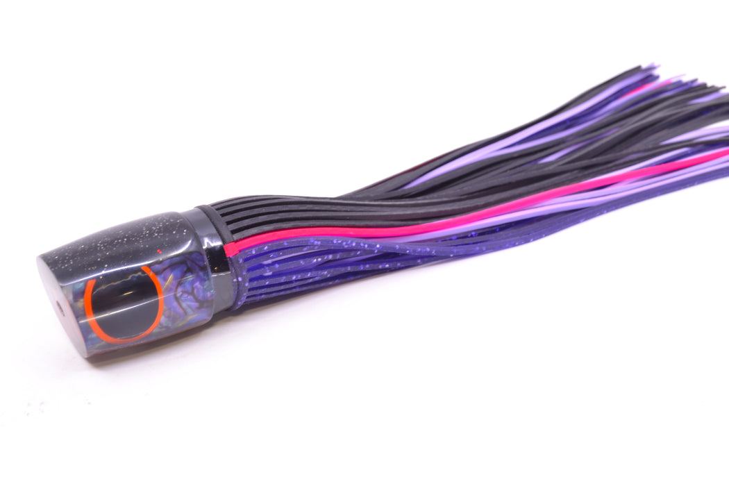Amaral Lures Purple Marbled Abalone Black Back Krait 10" 3.5oz Black-Pink-Purple