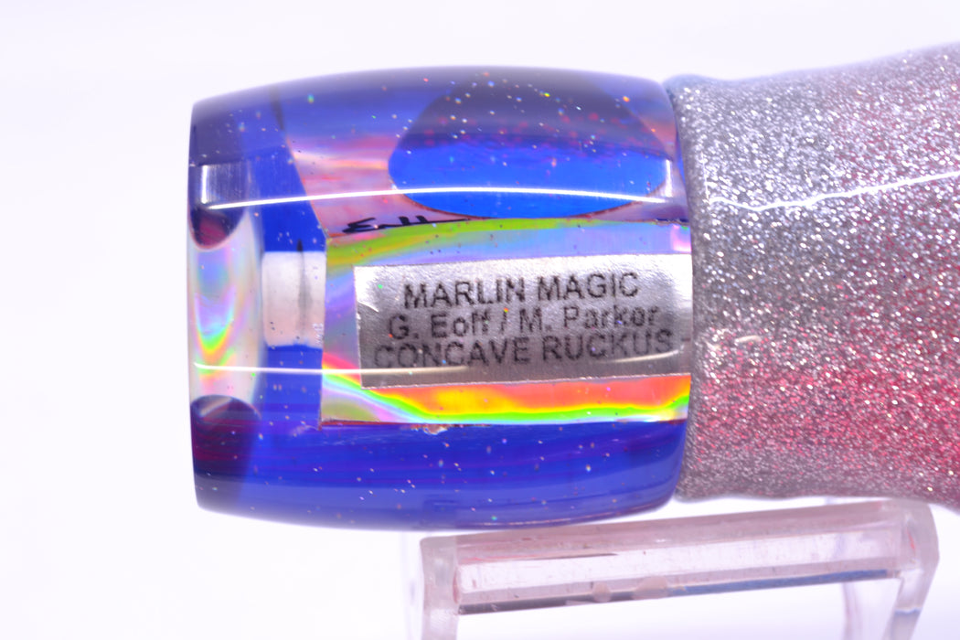 Marlin Magic Pink Awabi Blue Back Red Eyes Concave Ruckus 12" 8oz Skirted Blue-Silver