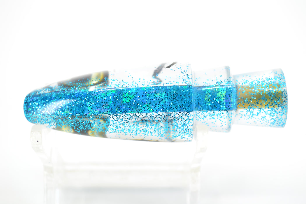 Aloha Lures Chrome-Mirrored Ice Blue Glitter Back Small Super Ninja 7" 2.7oz