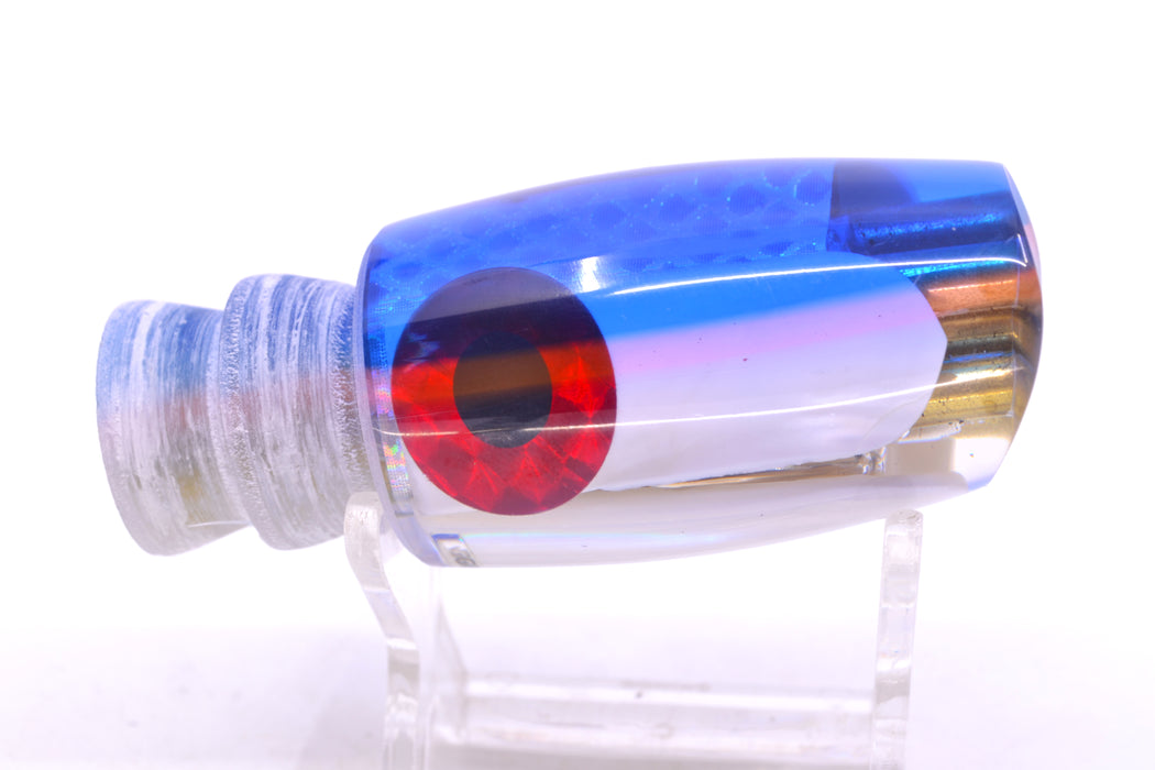 Coggin Lures Real White MOP Blue-Pink Back Black-Red Eyes Kilauea Tado Scoop 9" 4oz