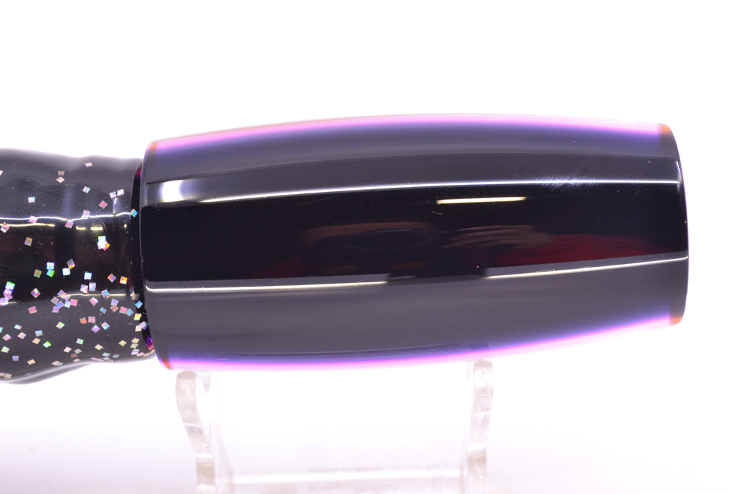 Moyes Lures Rainbow MOP Black-Pink Back Large Shotgun 12" 7.8oz Skirted Black/Pink