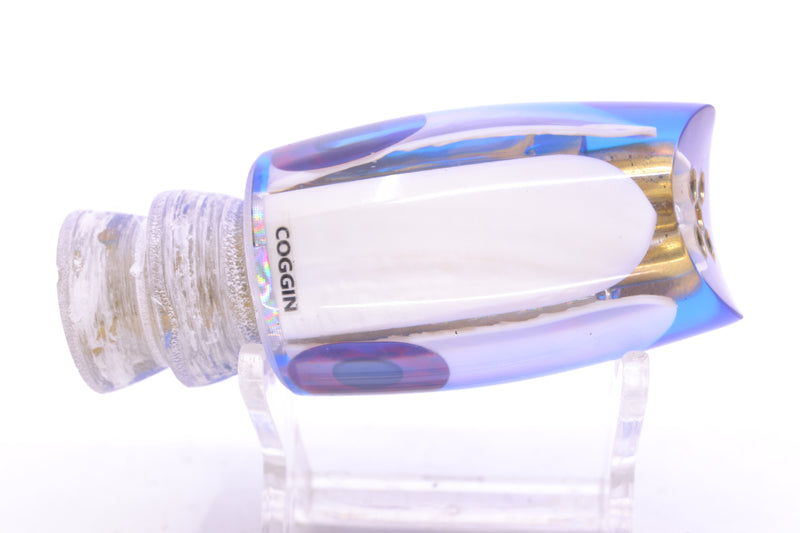 Coggin Lures Real White MOP Blue-Pink Back Black-Red Eyes Kilauea Tado Scoop 9" 4oz