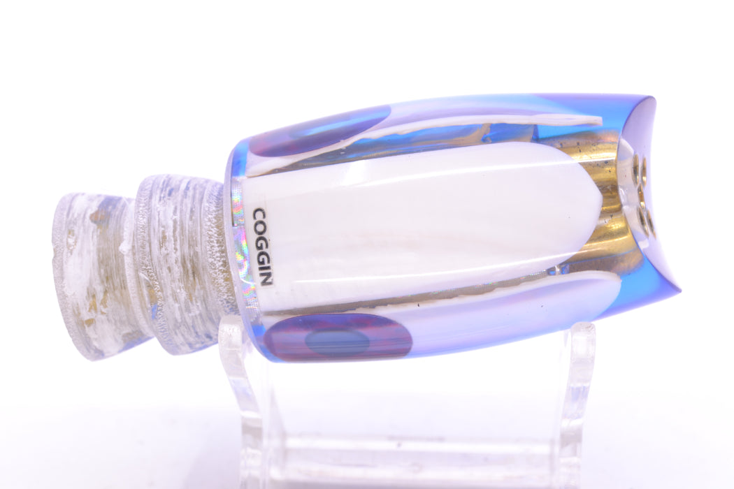 Coggin Lures Real White MOP Blue-Pink Back Black-Red Eyes Kilauea Tado Scoop 9" 4oz