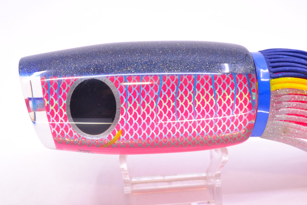 Amaral Lures Pink Pearl Rainbow Scale Ice Blue Stripes Blue Back Naja 16" 14.5oz