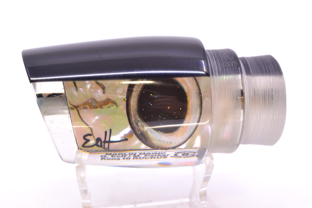 Marlin Magic Lures White Abalone Black Back Taxi Eyes Ruckus 12" 7.2oz