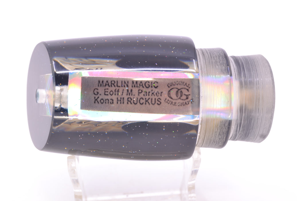 Marlin Magic Lures White Abalone Black Back Taxi Eyes Ruckus 12" 7.2oz