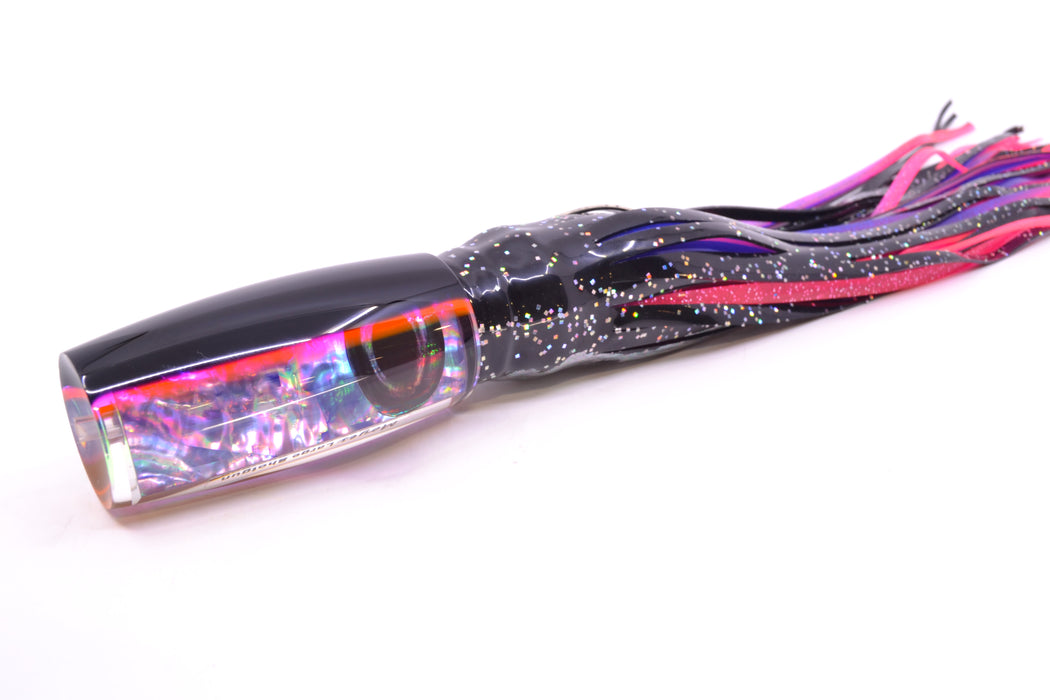 Moyes Lures Rainbow MOP Black-Pink Back Large Shotgun 12" 7.8oz Skirted Black/Pink