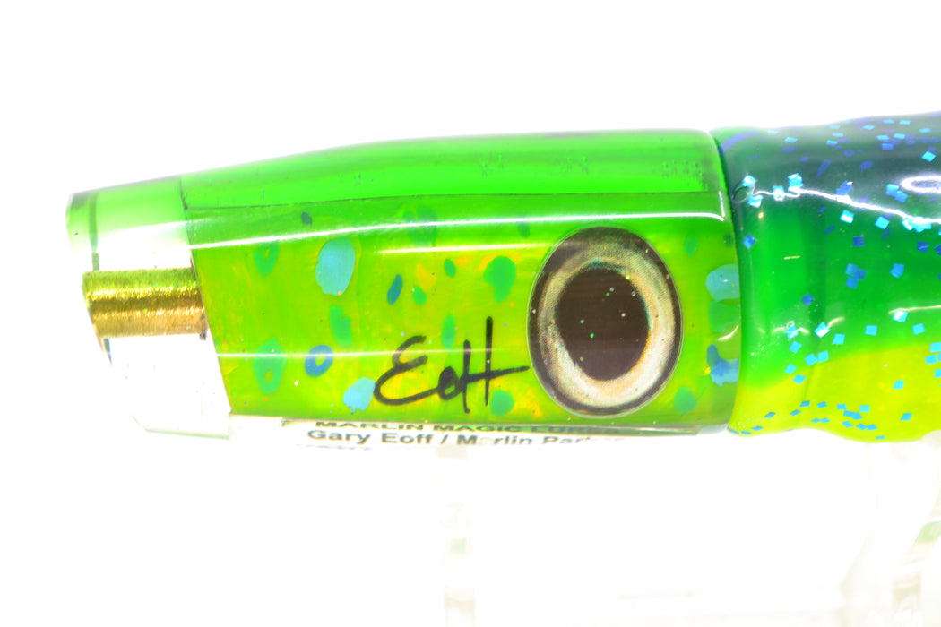 Marlin Magic Mahi MOP Green Back Taxidermy Eyes Small Plunger 9" 4.8oz Skirted Mahi