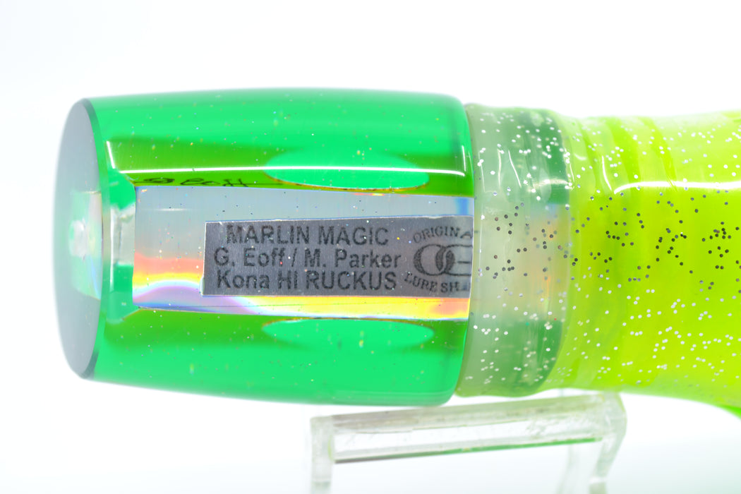 Marlin Magic Chartreuse MOP Green Back Red Eyes Ruckus 12" 11oz Skirted