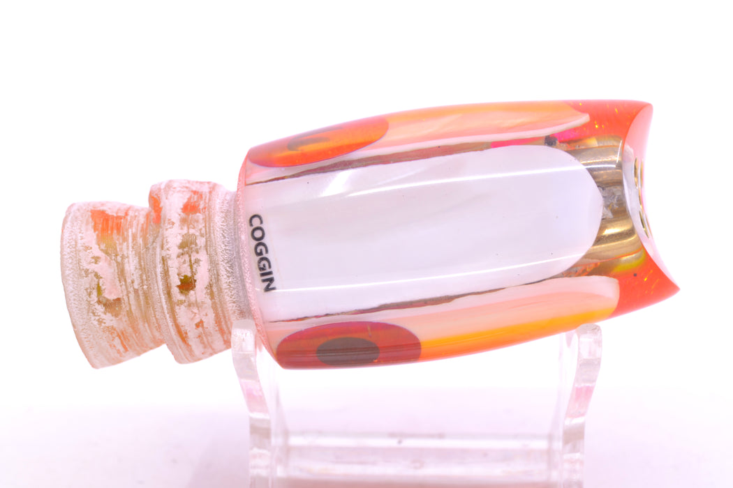 Coggin Lures Real White MOP Pink-Yellow Back Black-Red Eyes Kilauea Tado Scoop 9" 4oz