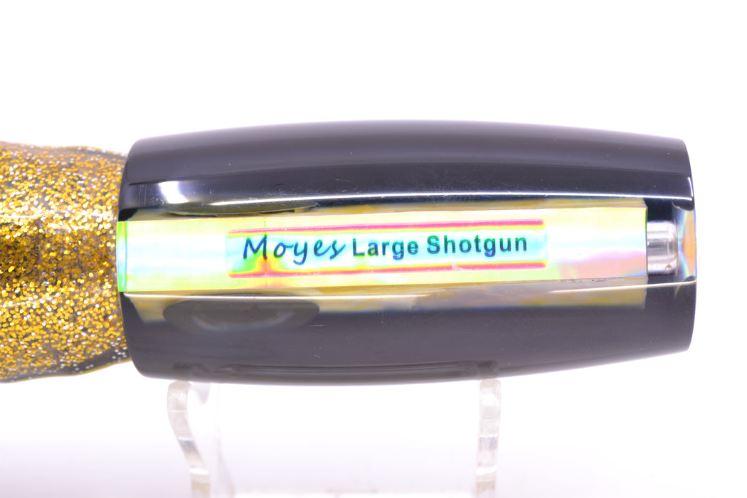 Moyes Lures Golden MOP Black Back Large Shotgun 12" 7.8oz Skirted Black-Gold