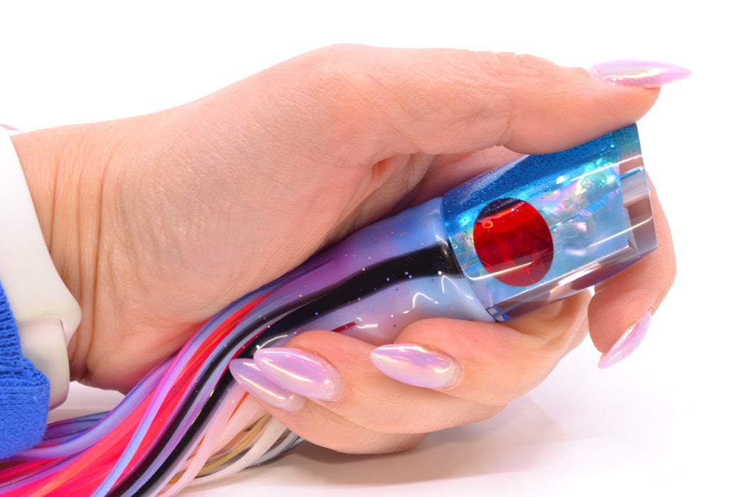 TANTRUM Lures Blue Awabi Blue Back Red Eyes Small Bandit 7" 2.8oz Skirted Gay Bob GZE