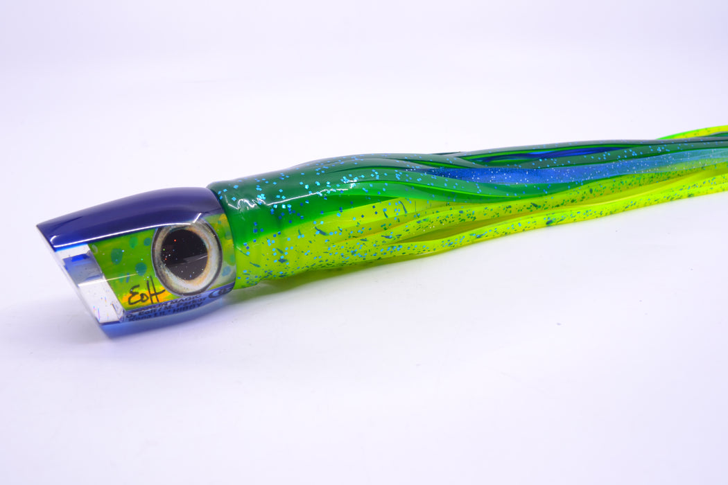 Marlin Magic Lures Mahi MOP Blue Back Taxi Eyes Lil Hibby 10" 7.2oz Skirted Mahi