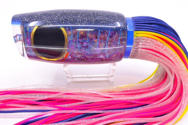 Amaral Lures Purple Marbled Abalone Shell Ice Blue Stripes Blue Back Naja 16" 14.5oz