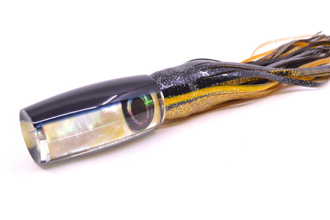 Moyes Lures Golden MOP Black Back Large Shotgun 12" 7.8oz Skirted Black-Gold