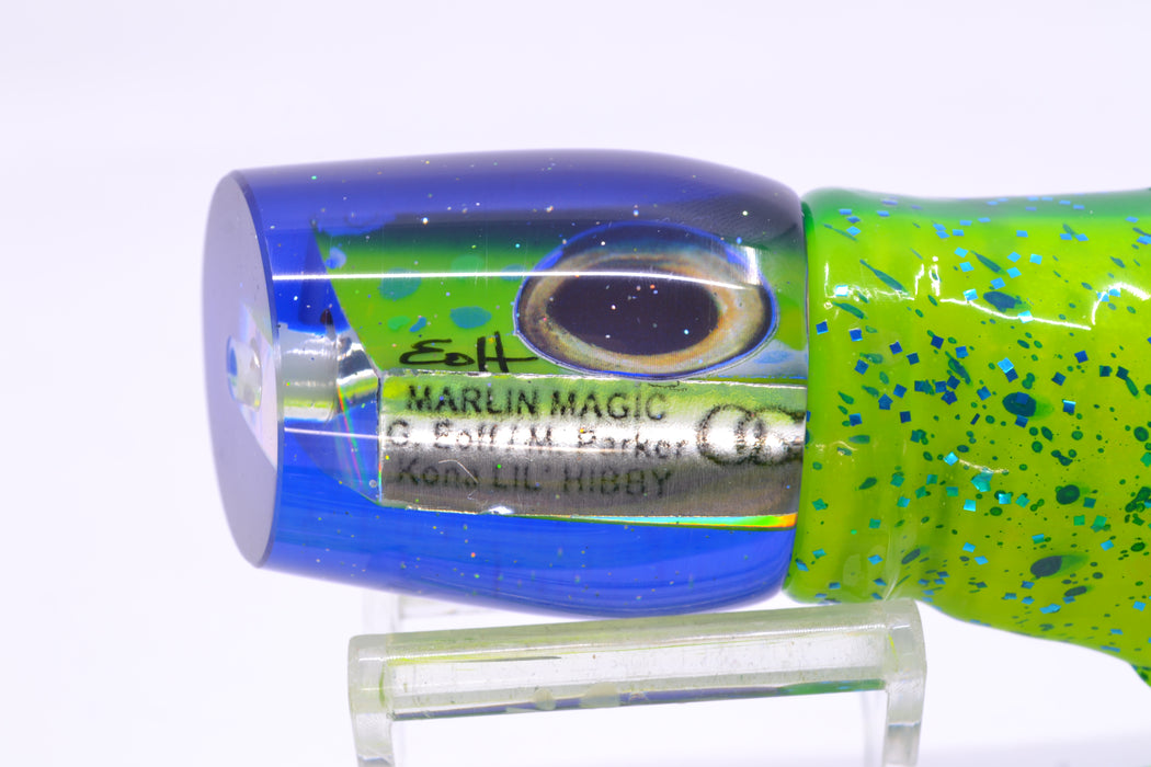 Marlin Magic Lures Mahi MOP Blue Back Taxi Eyes Lil Hibby 10" 7.2oz Skirted Mahi
