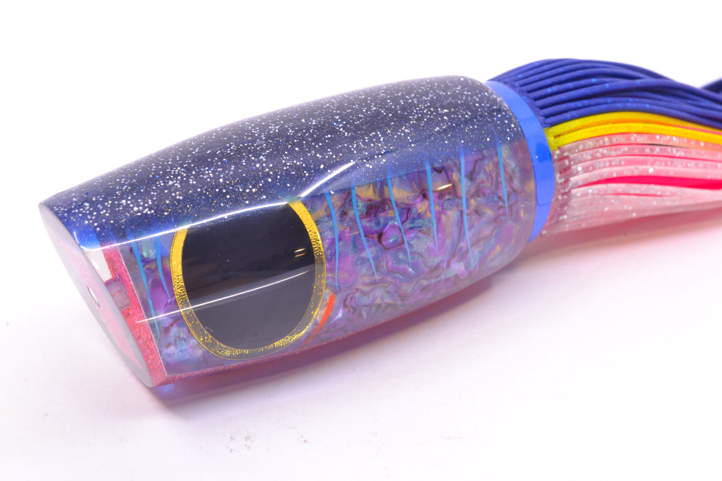 Amaral Lures Purple Marbled Abalone Shell Ice Blue Stripes Blue Back Naja 16" 14.5oz
