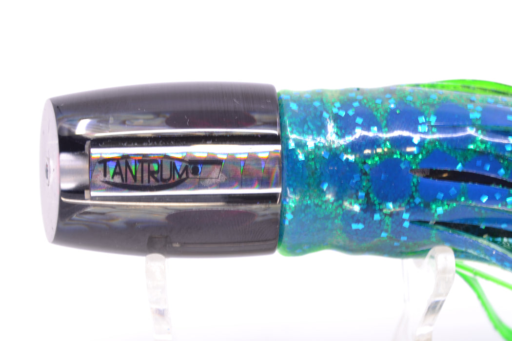 TANTRUM Lures Paua Shell Black Back Small Bandit 7" 2.8oz Skirted Black Dots-Blue Dots GZE