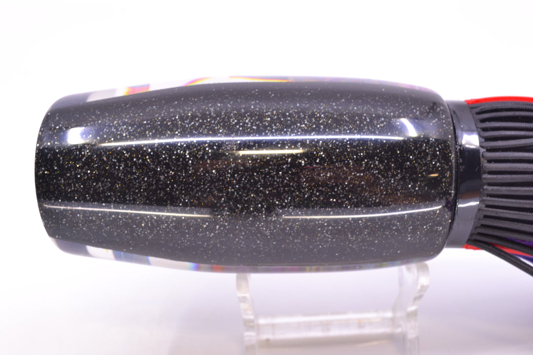 Amaral Lures Purple Marbled Abalone Shell White Stripes Black Back Naja 16" 14.5oz