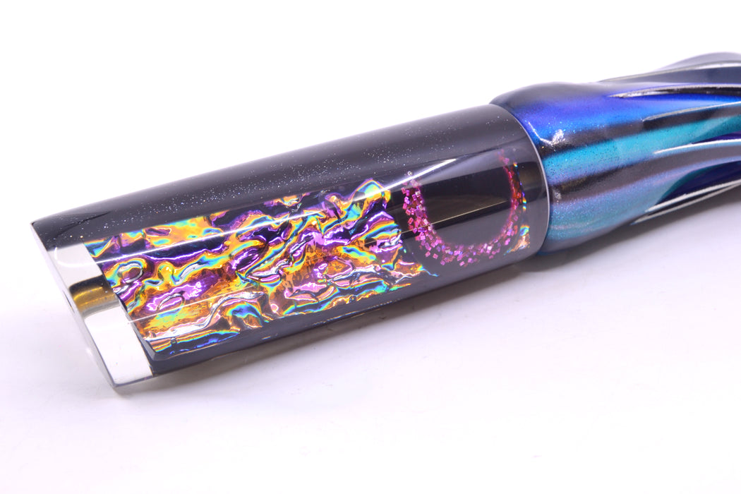 Coggin Lures Purple-Orange Dichro Black Back Copa Tube 14" 9.2oz FT Vinyl Skipjack