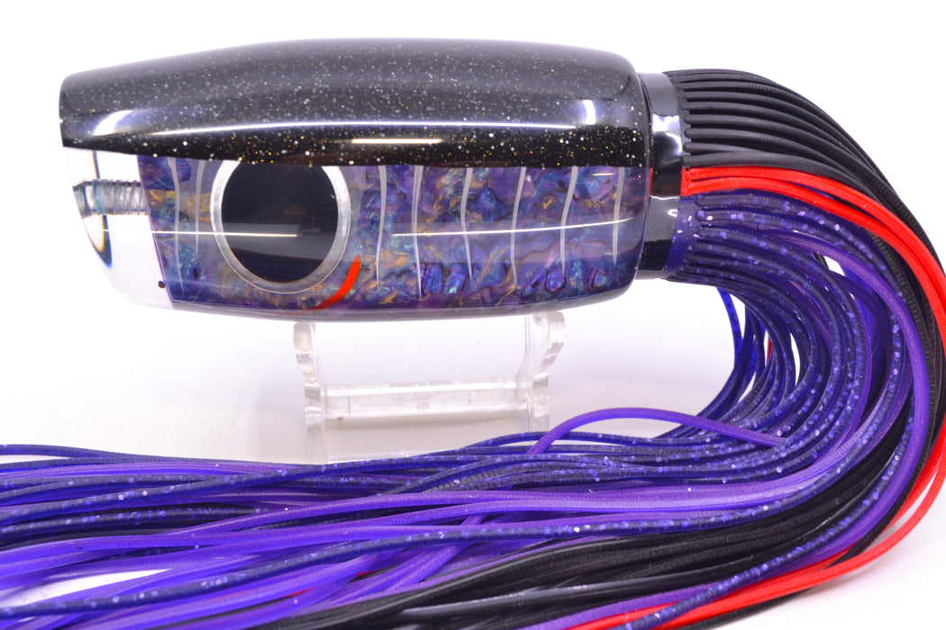 Amaral Lures Purple Marbled Abalone Shell White Stripes Black Back Naja 16" 14.5oz