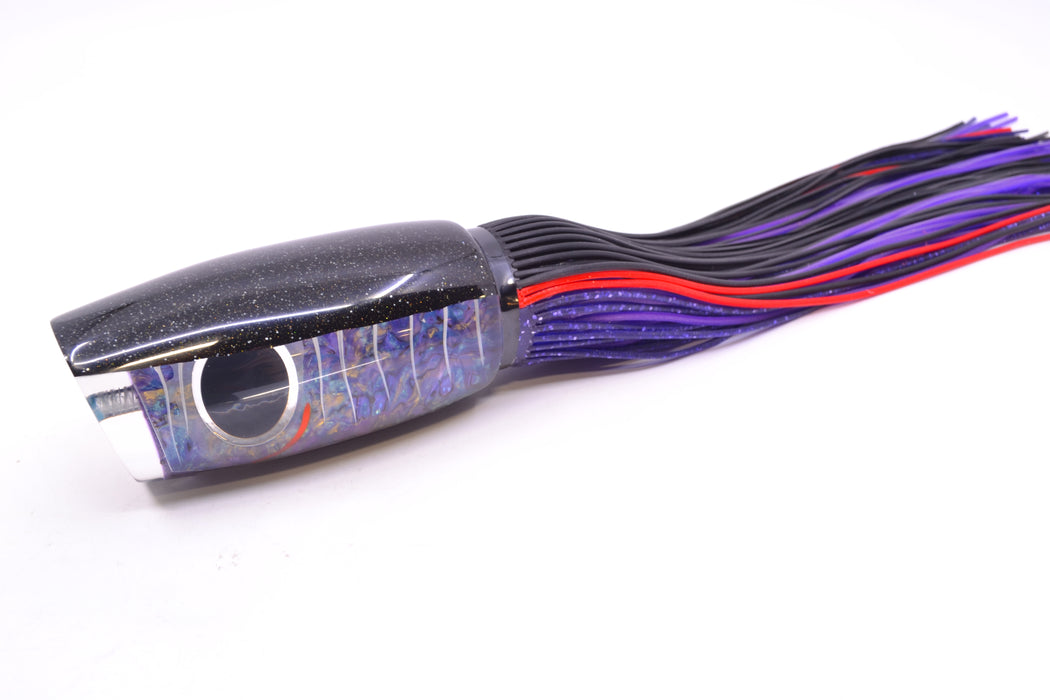 Amaral Lures Purple Marbled Abalone Shell White Stripes Black Back Naja 16" 14.5oz