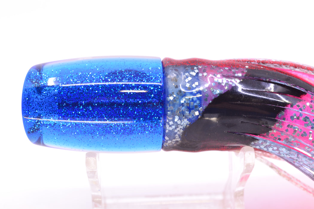 TANTRUM Lures White MOP Blue Back Red Eyes Small Bandit 7" 2.8oz Skirted Evil GZE