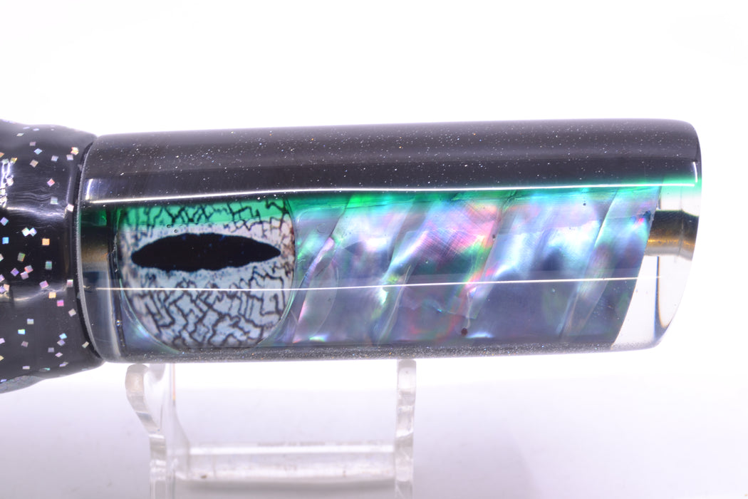 Coggin Lures Blue-Purple Abalone Black-Green Back Copa Tube 14" 10.7oz Skirted Black