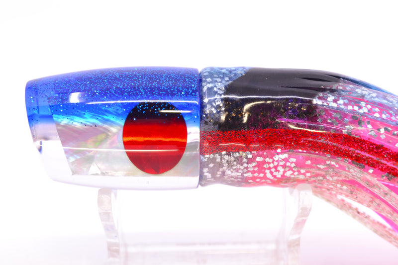 TANTRUM Lures White MOP Blue Back Red Eyes Small Bandit 7" 2.8oz Skirted Evil