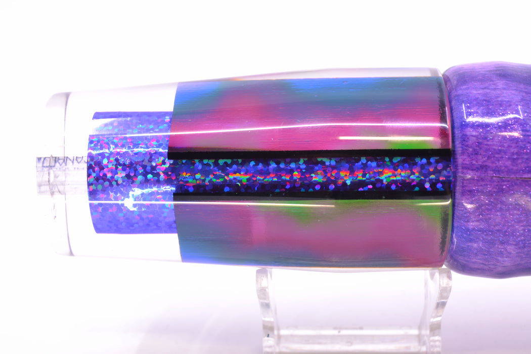 Aloha Lures Purple Rainbow Blue-Purple Dichro Sundowner 14" 11.5oz FT Vinyl Purple Eclipse