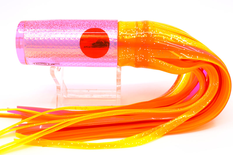 TANTRUM Lures Pink Rainbow Scale Red Back Medium AMN 9" 4.3oz Skirted Electric Chicken