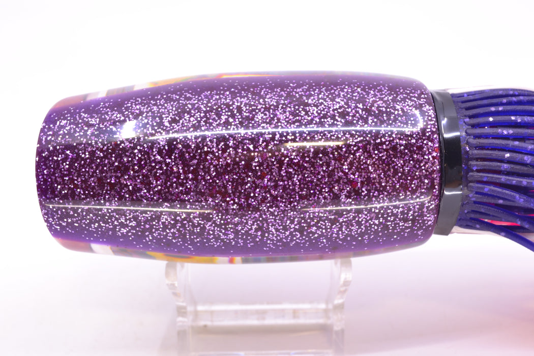 Amaral Lures Purple Marbled Abalone Shell White Stripes Purple Back Naja 16" 14.5oz