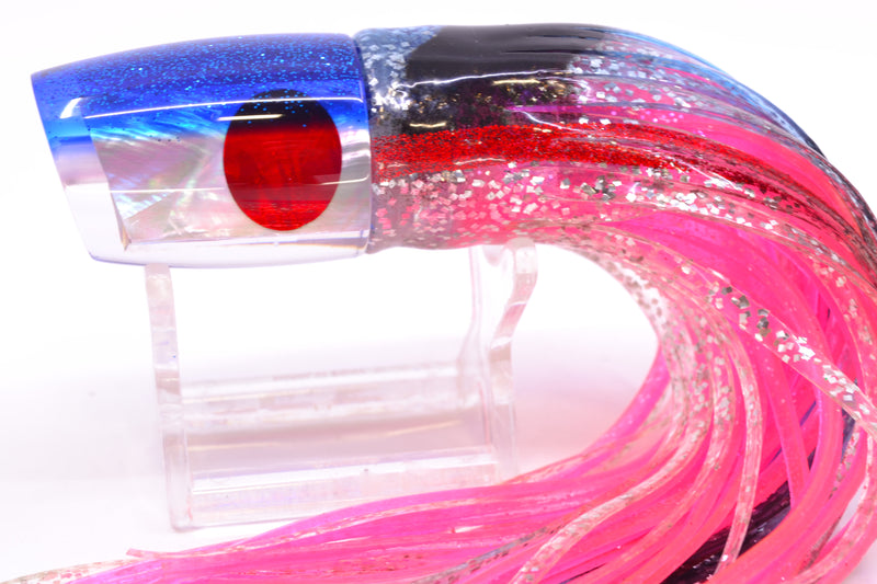 TANTRUM Lures White MOP Blue Back Red Eyes Small Bandit 7" 2.8oz Skirted Evil