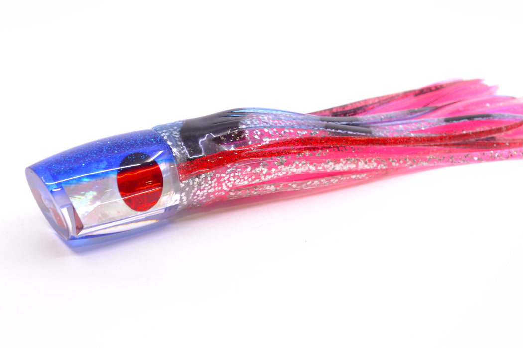 TANTRUM Lures White MOP Blue Back Red Eyes Small Bandit 7" 2.8oz Skirted Evil GZE