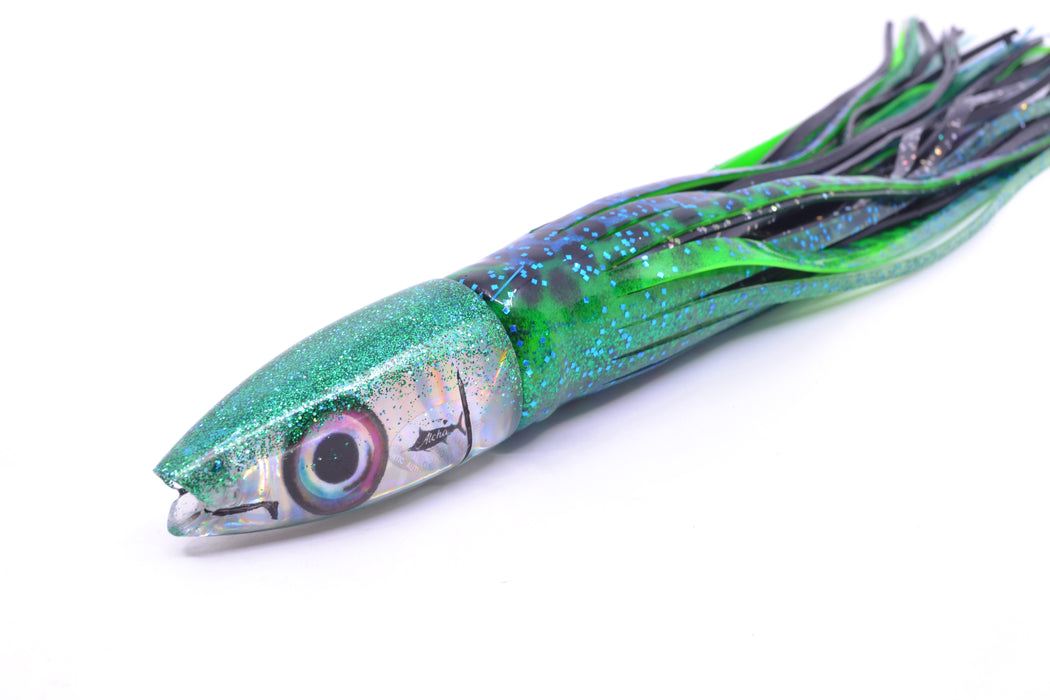 Aloha Lures Silver Rainbow Green Back Super Ninja 9