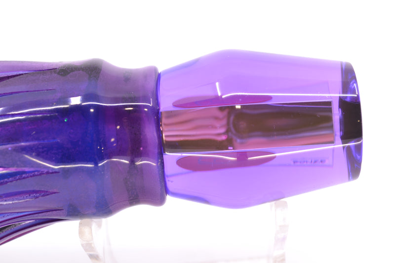 Bonze Lures Purple Mirrored Red Eyes Trojan 10" 5oz Skirted Purple Skipjack