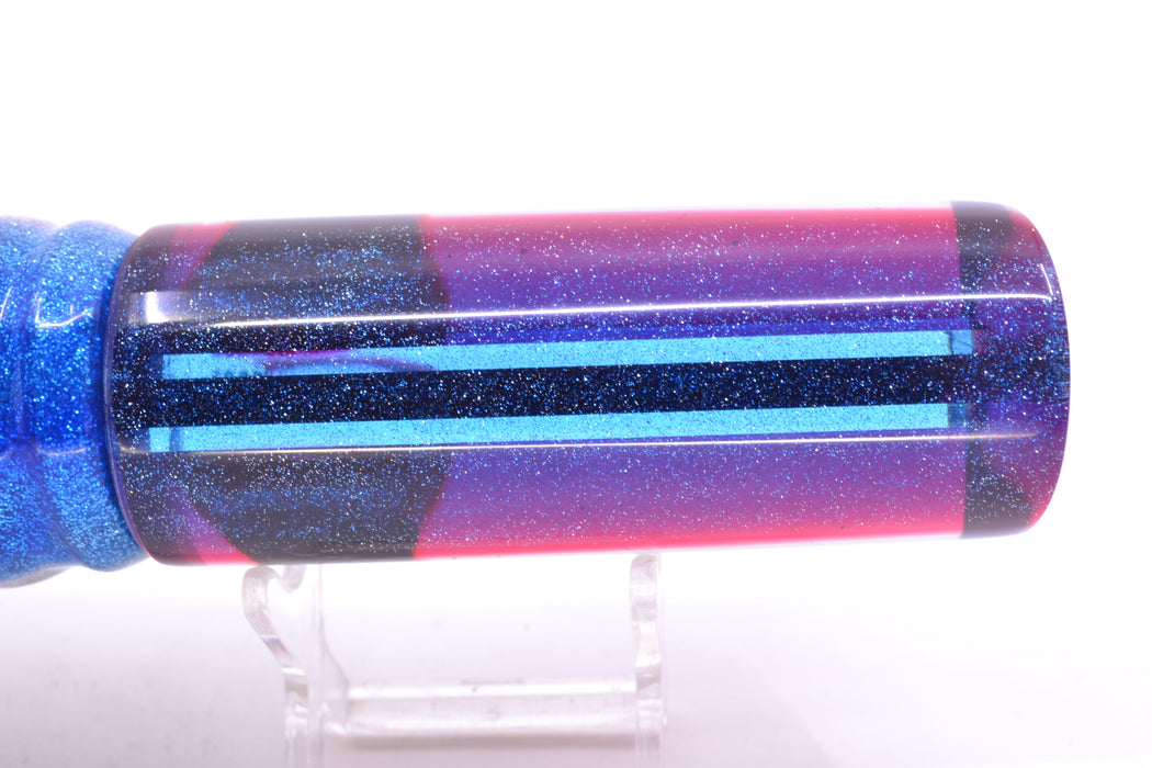Coggin Lures Clear Mirrored Blue-Plum Back Copa Tube 14" 10.7oz Skirted Blue-Silver