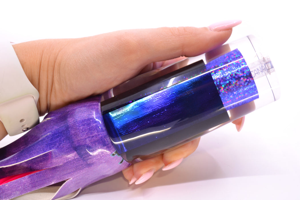 Aloha Lures Purple Rainbow Blue-Purple Dichro Sundowner 14" 11.5oz FT Vinyl Purple Eclipse