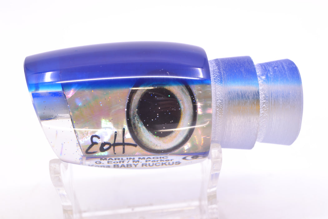 Marlin Magic Lures White Awabi Blue Back Taxi Eyes Baby Ruckus 10" 4oz